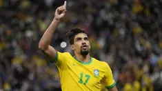 Brasil sukses meraih kemenangan atas tamunya Kolombia lewat gol semata wayang Lucas Paqueta. Hasil tersebut membuat tim Samba semakin kokoh di puncak klasemen Kualifikasi Piala Dunia 2022 zona Conmebol dengan raihan 34 poin. (AP/Andre Penner)