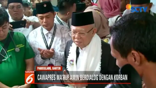 Doa Ma'ruf Amin untuk Korban Tsunami di Banten