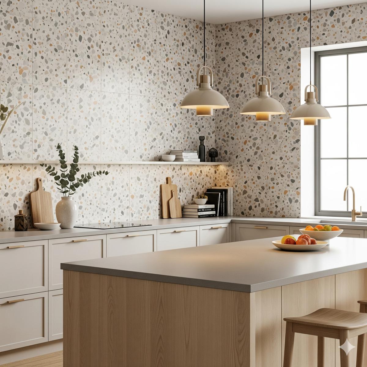 Ilustrasi Dapur dengan Dinding Keramik