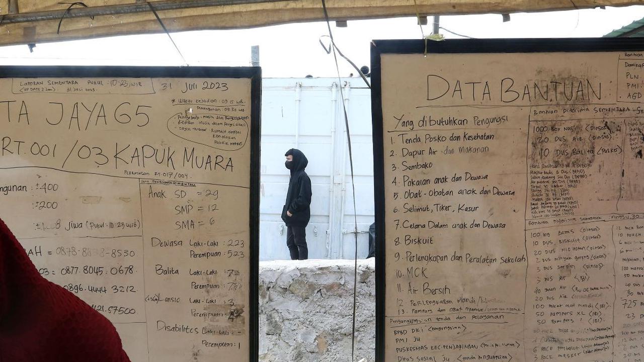 Mereka yang menjadi korban didata oleh petugas dan menempati tenda-tenda yang telah disediakan sebagai tempat tinggal sementara pasca musibah kebakaran.