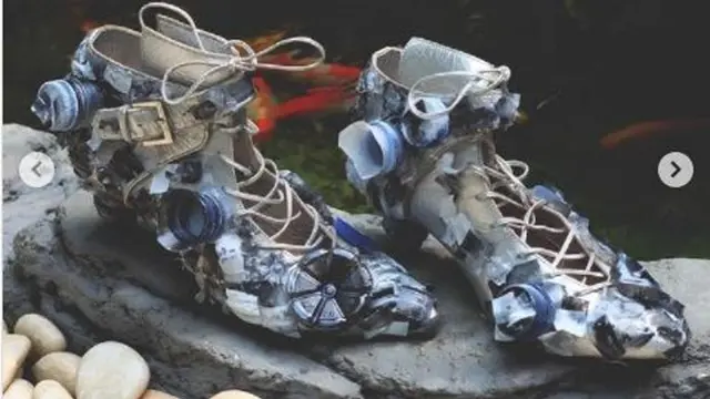 Nadine Chandrawinata Membuat Sepatu Lama Jadi Baru Lagi dengan Botol Plastik