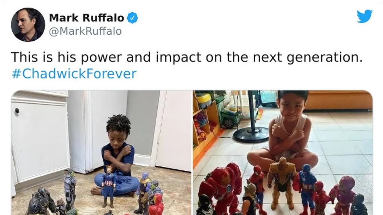 Anak-anak beri penghormatan untuk Chadwick Boseman