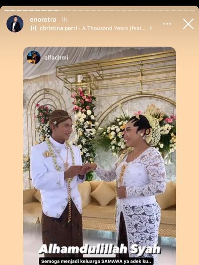 7 Potret Akad Nikah Mumuk Gomez dan Eno Retra, Usung Adat Jawa