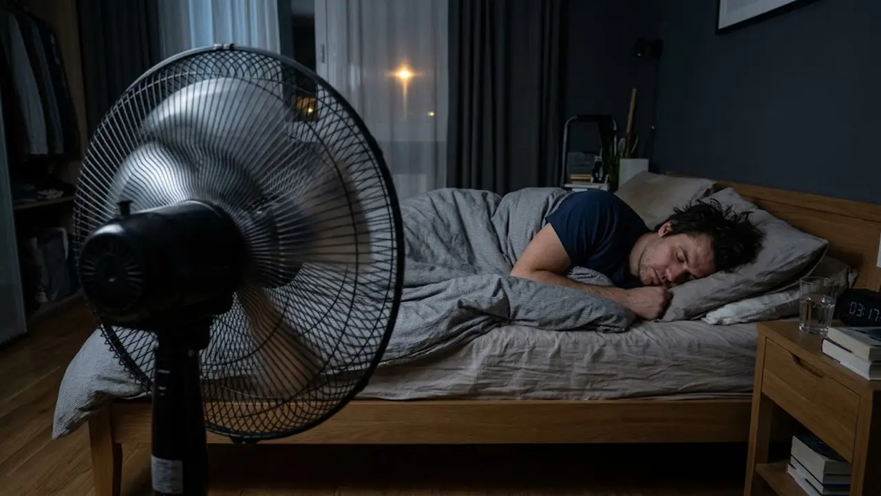 Tidur dengan kipas angin