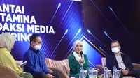 Direktur Utama PT Pertamina (Persero) Nicke Widyawati dalam acara Bincang Santai dengan Pimpinan Redaksi Media. (Dok Pertamina)