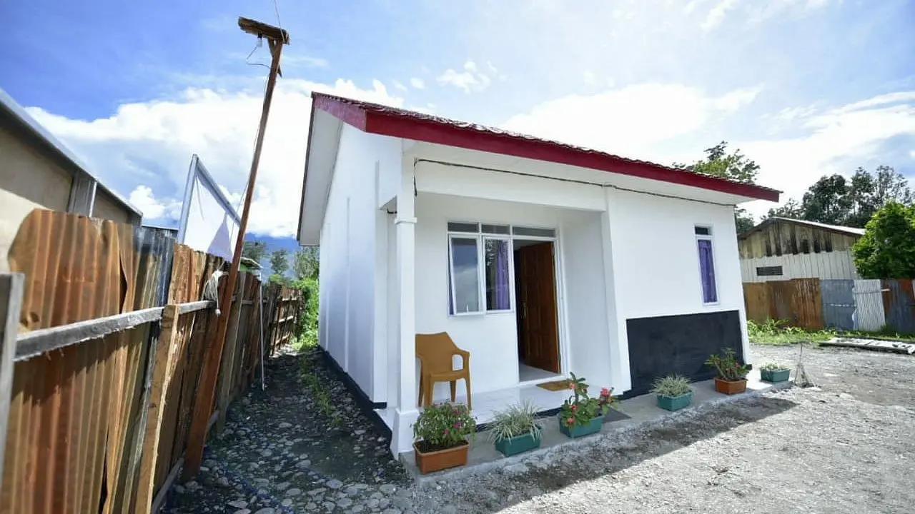 Kementerian PUPR tengah menyelesaikan pembangunan rumah khusus (Rusus) bagi masyarakat korban kerusuhan di Wamena, Papua. (Dok Kementerian PUPR)