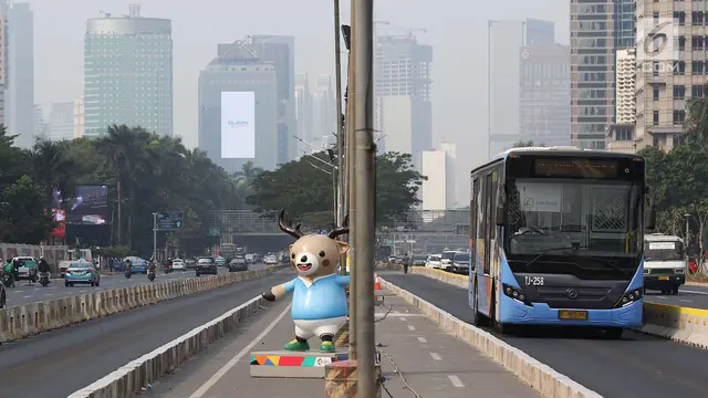 Patung Maskot Asian Games 2018 Hiasi Jalan Sudirman