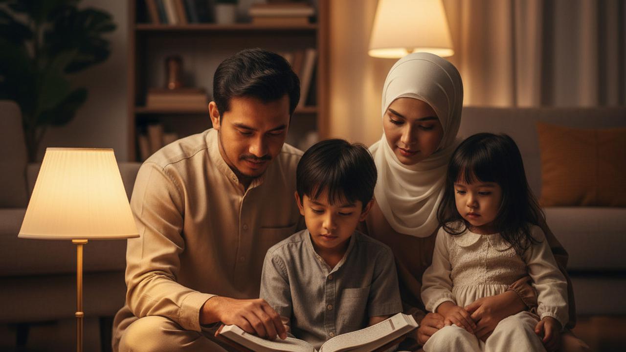 Prompt AI Potret Keluarga Muslim