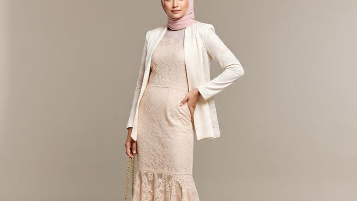 7 Model Long Dress Brokat Kombinasi Outer Lengan Panjang Kekinian 2025, Sempurnakan Penampilan