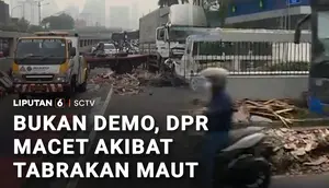 Bukan Demo, DPR Macet Akibat Tabrakan Truk