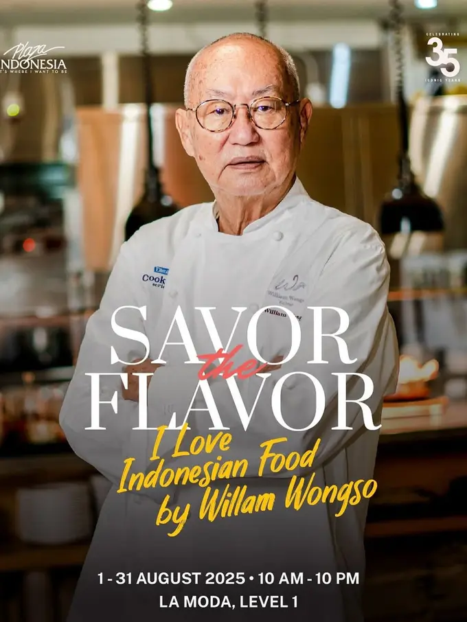 Bawa Street Food Naik Level, Intip Menu Masakan HUT Ke-80 RI Karya Maestro Chef William Wongso di Plaza Indonesia
