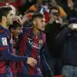 Luis Suarez, Lionel Messi, dan Neymar (REUTERS/Gustau Nacarino)