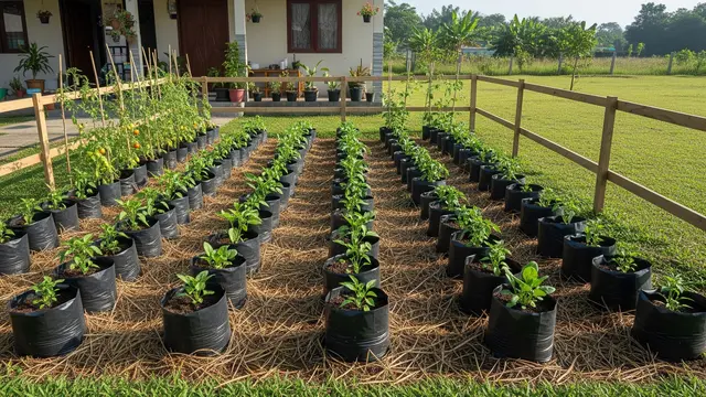 Model Kebun Sayur Polybag Murah untuk Ibu Rumah Tangga/Gemini AI
