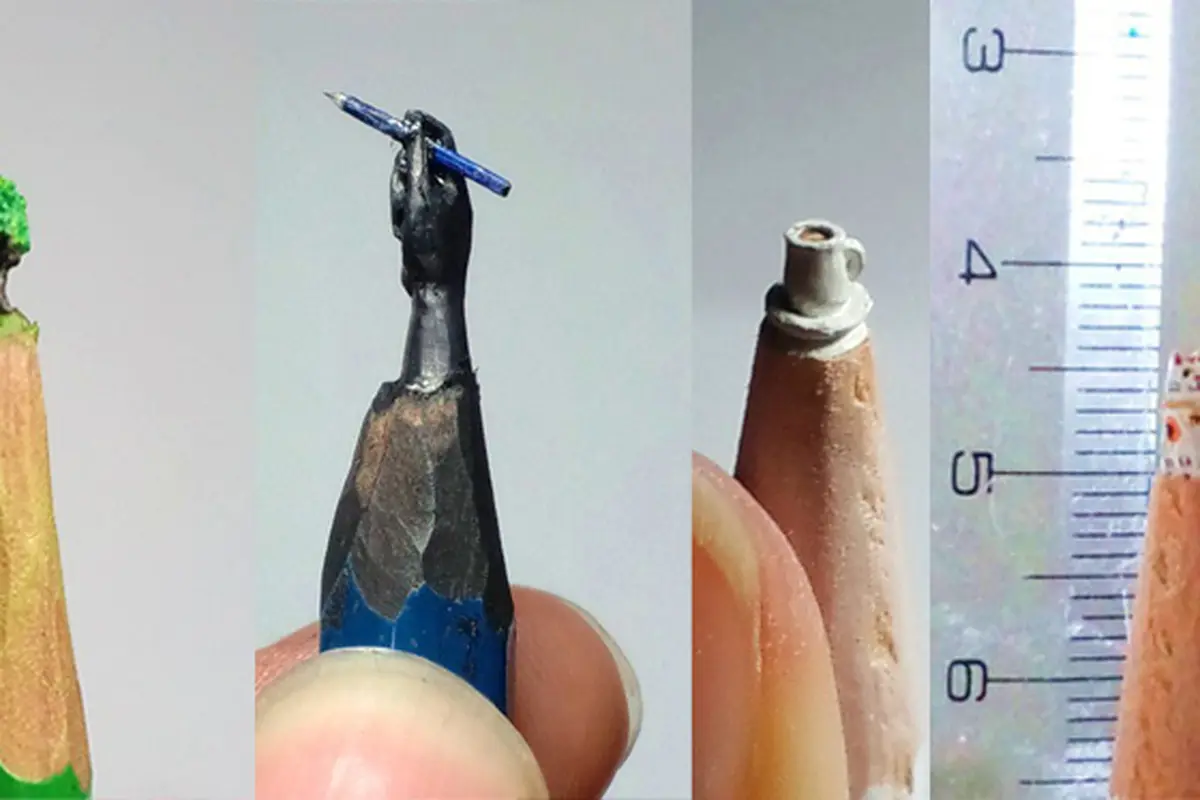 Uniknya, Karya Seni Super Mini yang Dipahat Di Ujung Pensil