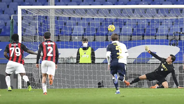 Gol Kessie dan Samuel Castillejo Bawa AC Milan Menang Tipis Atas Sampdoria