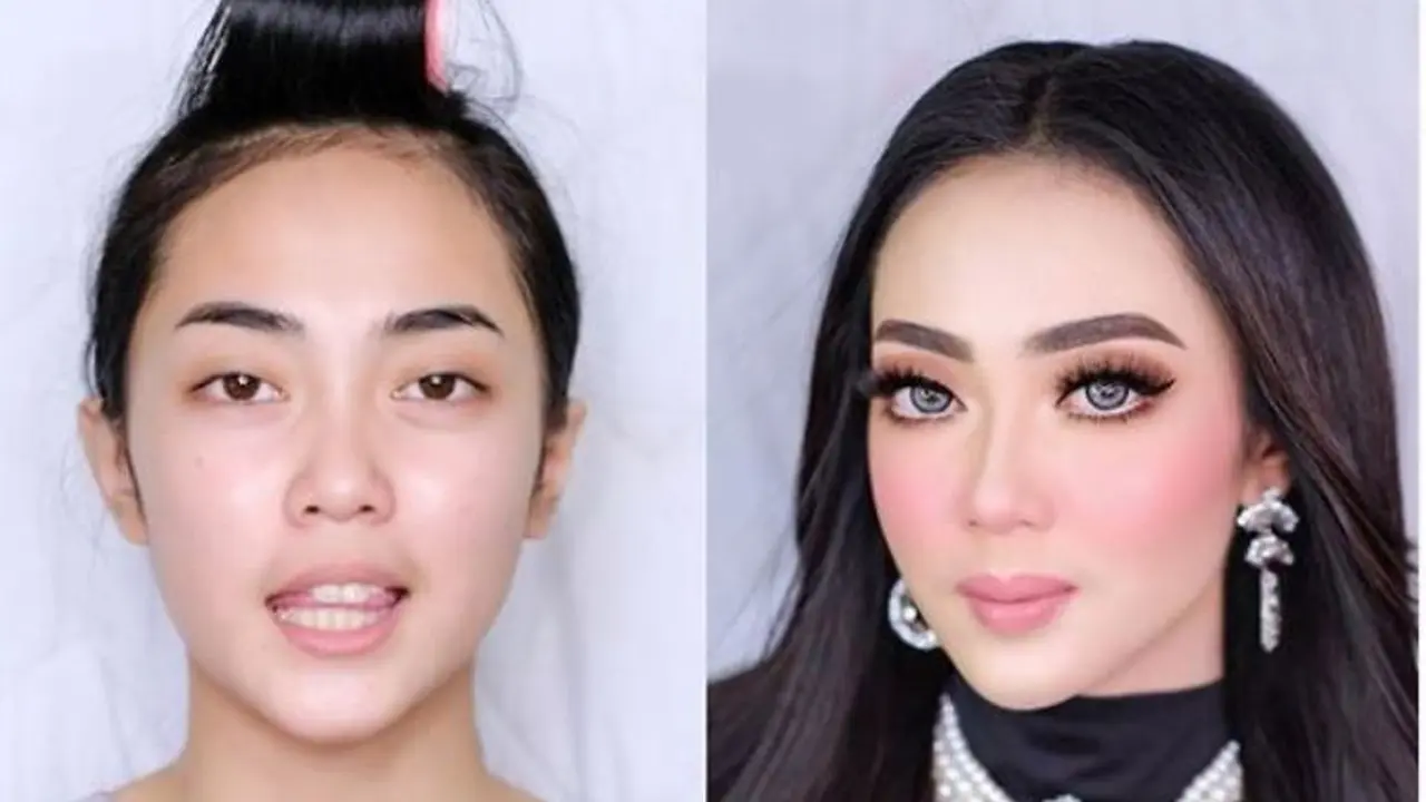 Viral Video Makeup Artist Ubah Wanita Jadi Mirip Syahrini