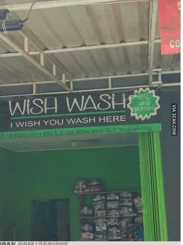Spanduk Promosi ala Tukang Laundry Ini Bikin Cengar Cengir