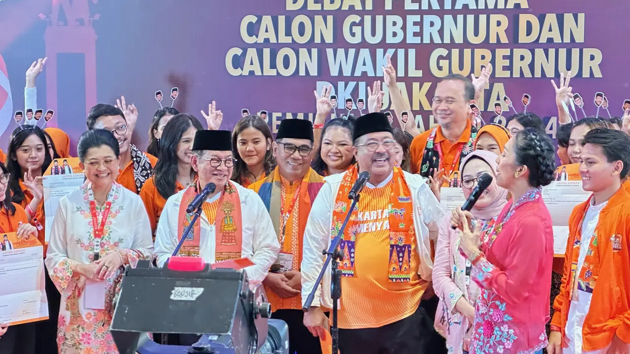 Pramono Anung dan Rano Karno Usai Debat Perdana Pilkada Jakarta