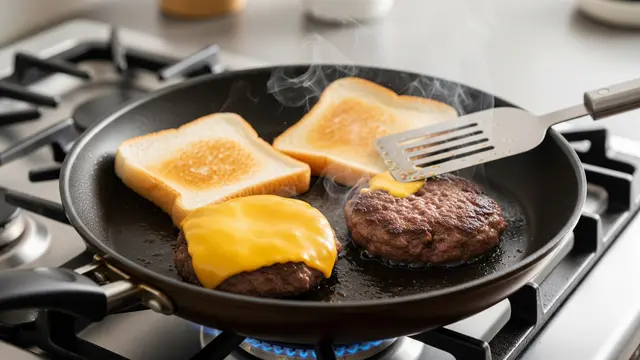 Cara Membuat Burger Roti Tawar Teflon Sederhana/Gemini AI