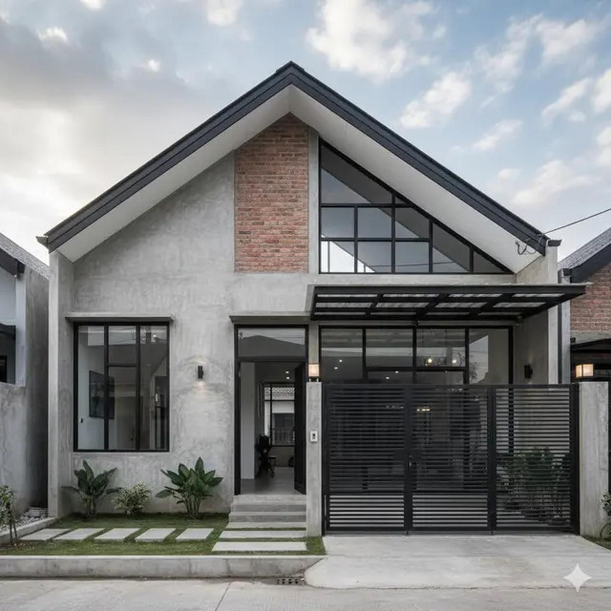 8 Gambar Rumah Sederhana 6x12 Atap Pelana, Desain Modern dan Estetik