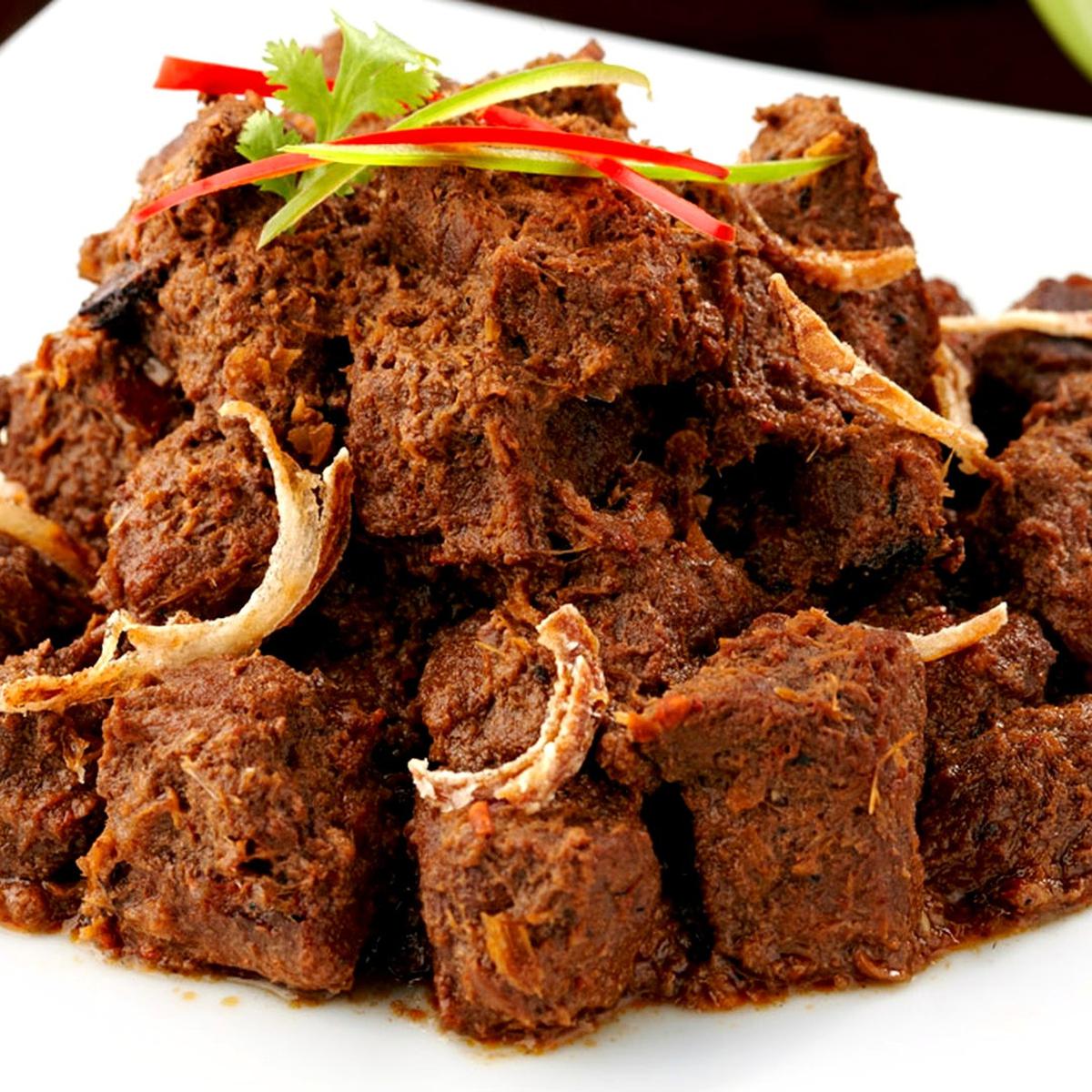 ilustrasi variasi masakan rendang