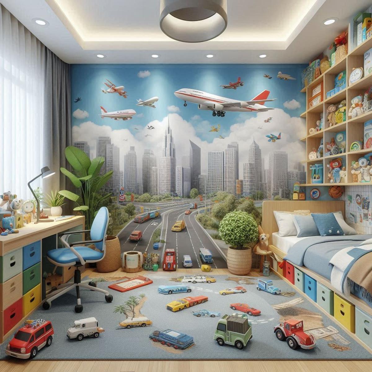 Ilustrasi Desain Mural Kamar Anak