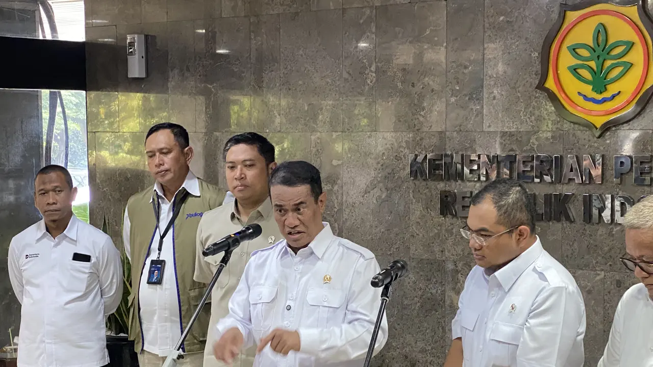 Menteri Pertanian (Mentan) Andi Amran Sulaiman di Kantor Kementerian Pertanian, Senin, (30/3/2026). (Foto: Immanuel Christian)