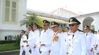 Bupati OKU Timur Lanosin saat pelantikan kepala daerah di Istana Negara, Jakarta, Senin (20/2) (Istimewa)