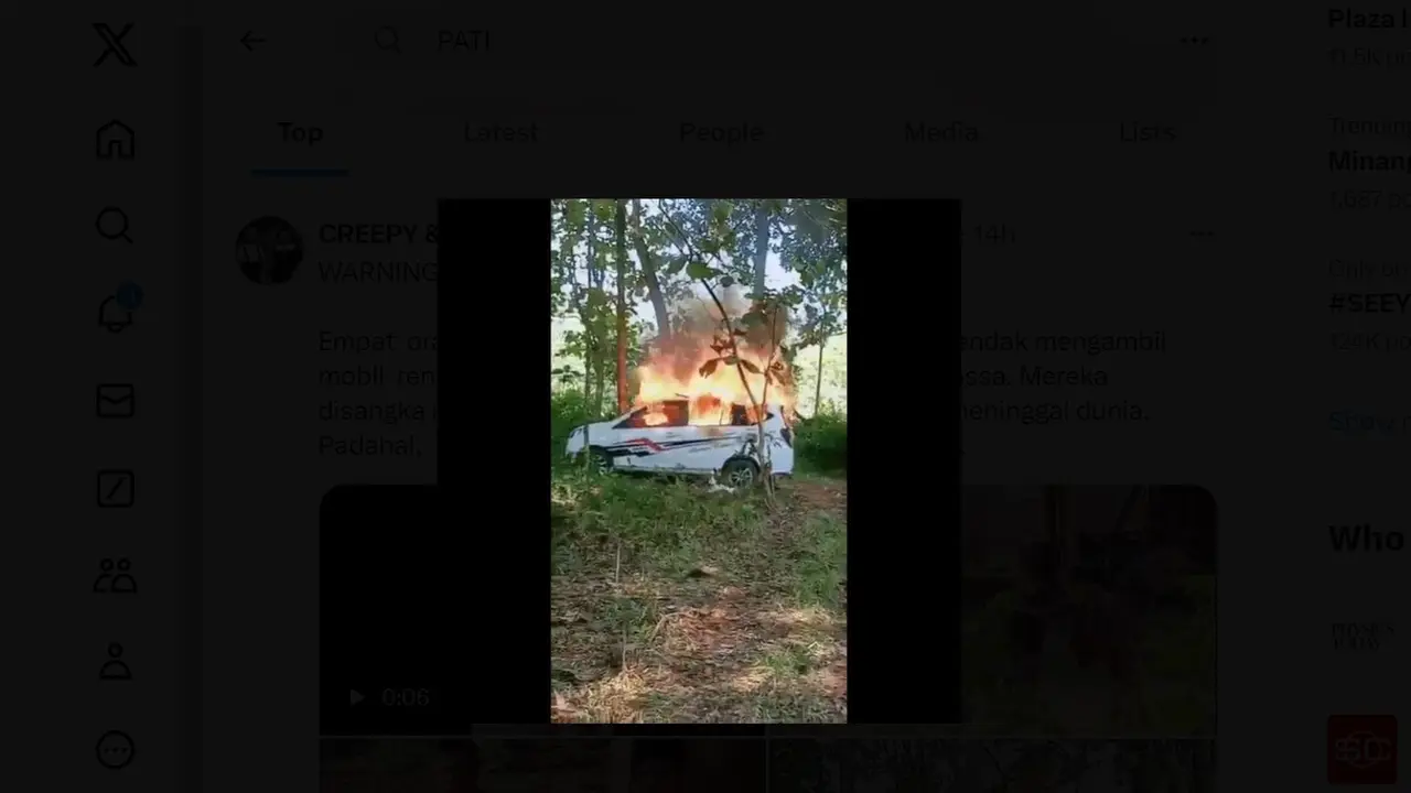 Sejumlah warga mengamuk main hakim sendiri mengira ada maling mobil terjadi di kampungnya di Kabupaten Pati, Jawa Tengah.
