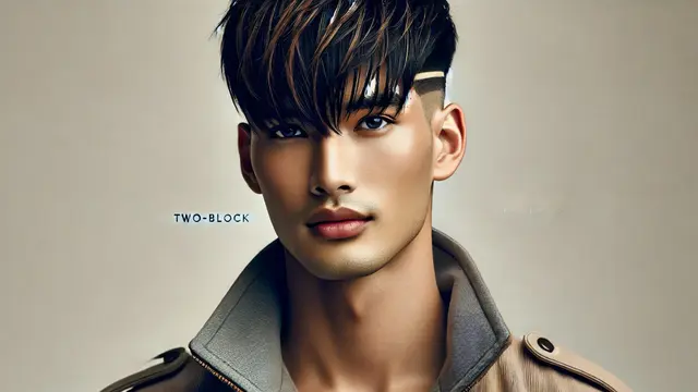 Gaya rambut two block variasi Poni Depan (Foto: Rizka Nur Laily via ChatGPT)