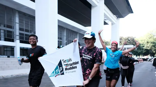 Keseruan acara Triathlon