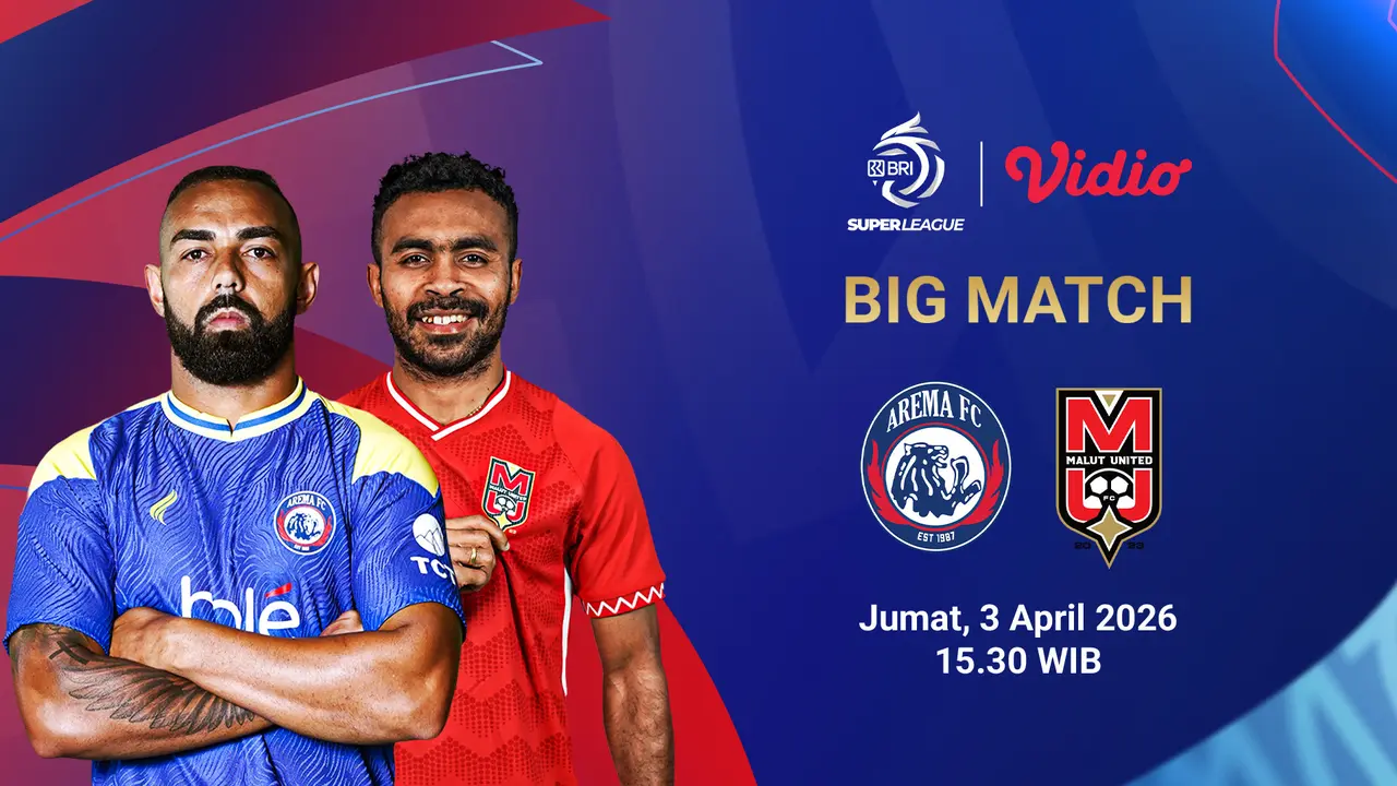 Arema FC vs Malut United menjadi duel sengit di BRI Super League pekan ini, eksklusif cuma di Vidio