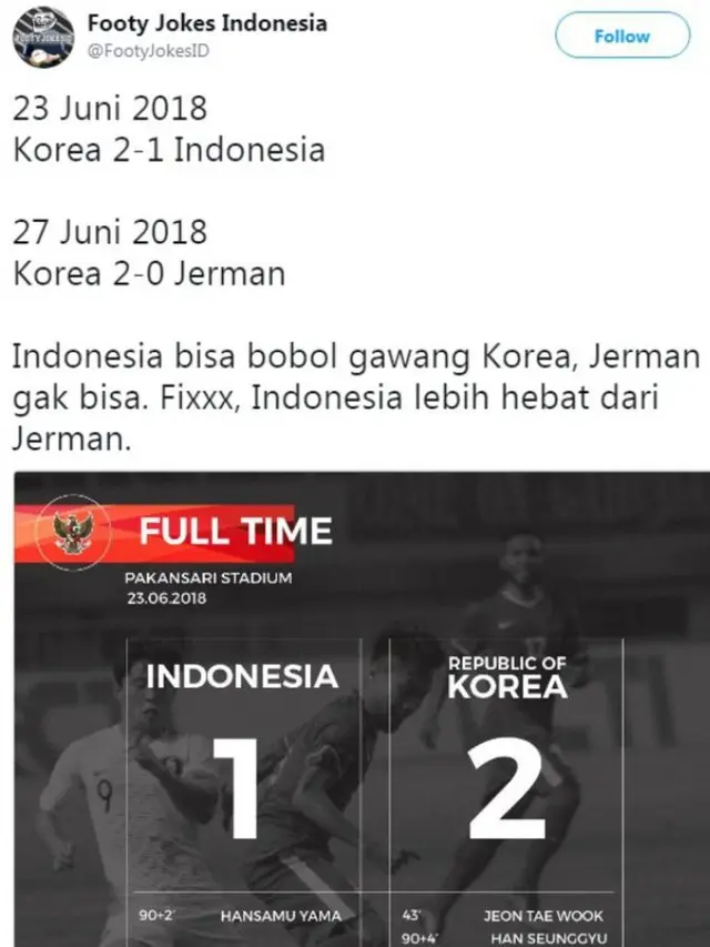 Hak Cipta: © twitter.com/FootyJokesID/pit