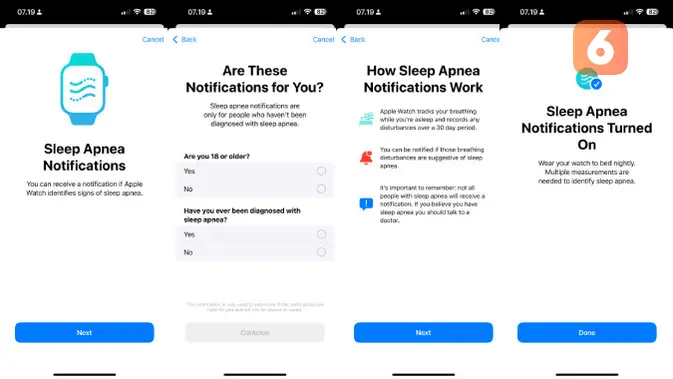 <p>Sleep Apnea di Apple Watch. (Liputan6.com/ Yuslianson)</p>