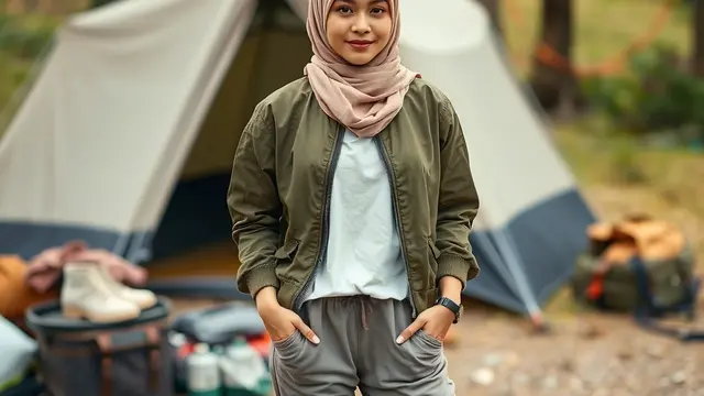 Outfit Camping Muslimah: Daily Hijab Style untuk Camping Kasual