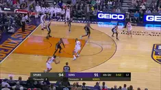 Berita video game recap NBA 2017-2018 antara San Antonio Spurs melawan Phoenix Suns dengan skor 104-101.