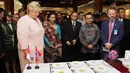 PM Norwegia Erna Solberg, Menteri Susi Pudjiastuti dan Menteri ESDM, Sudirman Said saat menghadiri penandatangan kerjasama dalam bidang kelautan dan perikanan di Jakarta, Selasa (14/4/2015). (Liputan6.com/Helmi Afandi)