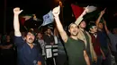Kekejaman militer Israel yang menyebom Gaza dan menyebabkan ratusan jiwa melayang membuat mereka marah, Ankara, Turki, Jumat (18/7/2014) (AFP PHOTO/ADEM ALTAN)