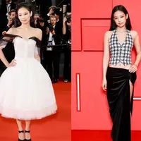 Jennie BLACKPINK tampil cantik bak putri kerajaan saat menghadiri sesi red carpet premiere &lsquo;The Idol&rsquo; pada Senin, [22/5]. [Foto: IG/justjared].