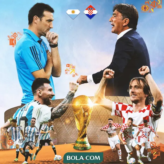 Piala Dunia - Argentina Vs Kroasia - Duel Tim