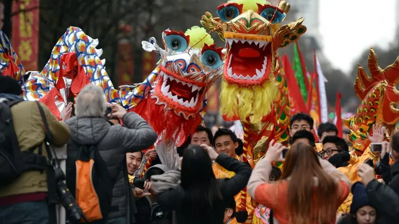 Ilustrasi naga China (AP Photo/Wang Zouhan)