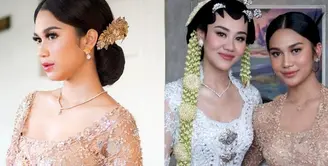 Saat menikah, Azizah tampil cantik dengan kebaya rancangan desainer Asky Febrianti. [@azizahsalsha_].