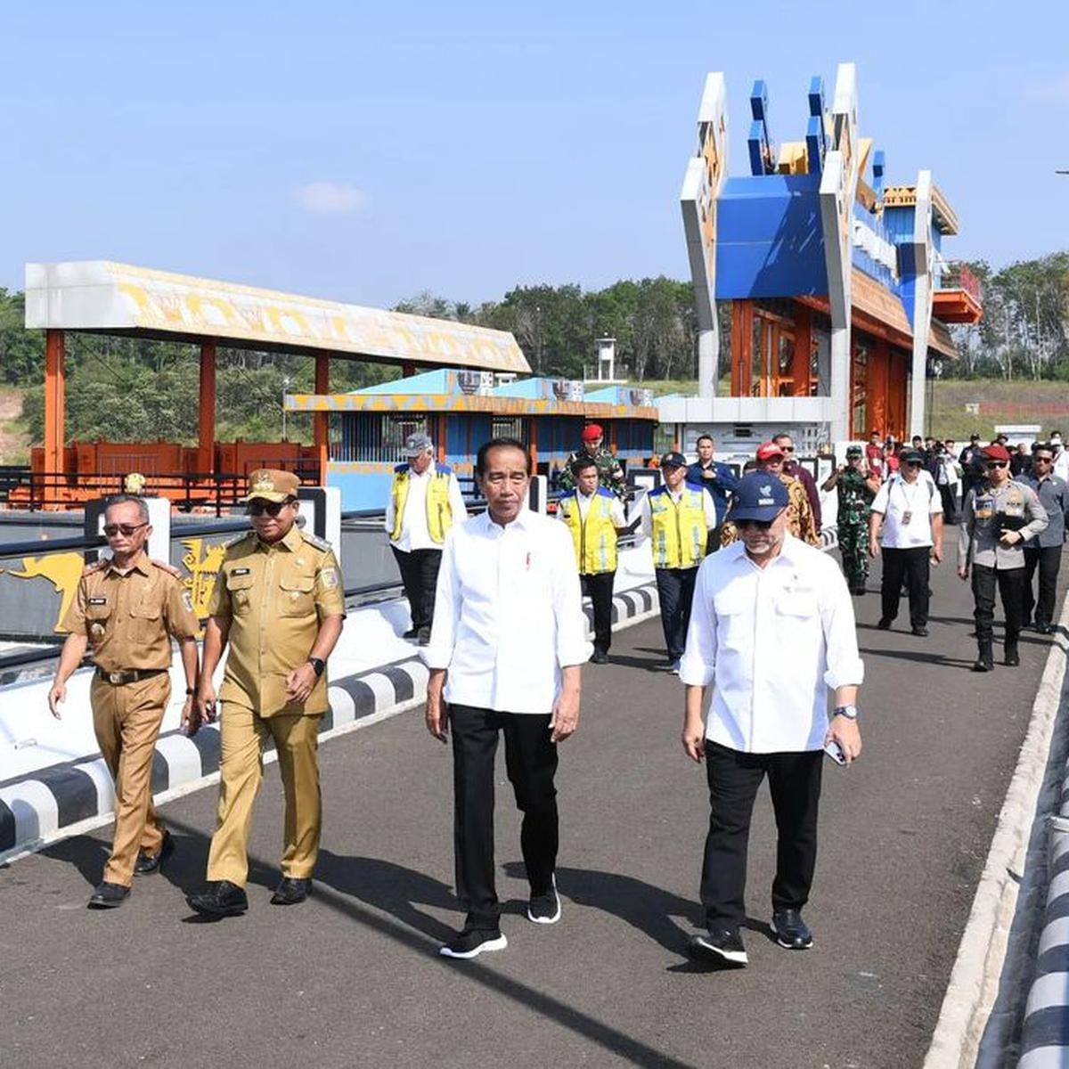 Presiden Joko Widodo saat peresmian Bendungan Margatiga
