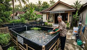 Usaha ternak ikan minim perawatan untuk pensiunan usia 50 tahun. [Foto: Gemini]