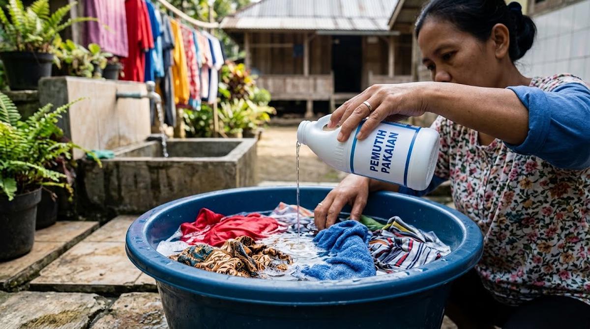 Menggunakan Pemutih pada Pakaian Berwarna