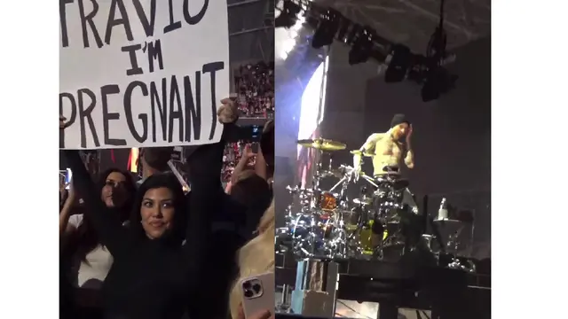 Kourtney Kardashian umumkan hamil anak Travis Barker. (Instagram/