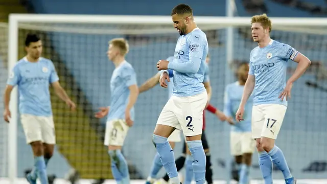 FOTO: Reaksi Pemain Manchester City Usai Dihajar Manchester United