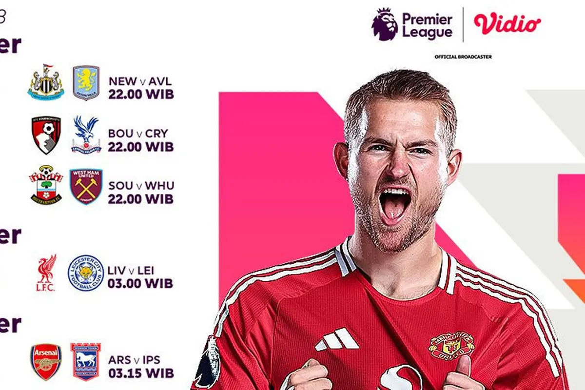 Siaran langsung live streaming Premier League/Liga Inggris 2024/2025 pekan 18 di Vidio (c) Vidio