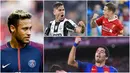 Berikut ini 10 pemain yang masuk nominasi penghargaan Ballon d'Or 2017. Diantaranya, Neymar Jr, Luis Suarez, Paulo Dybala. (Foto-foto Kolase AP, EPA dan AFP)