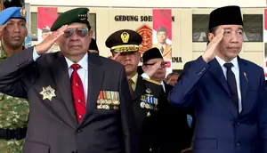 Momen Jokowi dan SBY Berdampingan di HUT ke-81 TNI